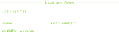 Dates and Venue